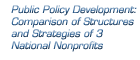 Public Policy Development: Comparison of Structures and Strategis of 3 National Nonprofits